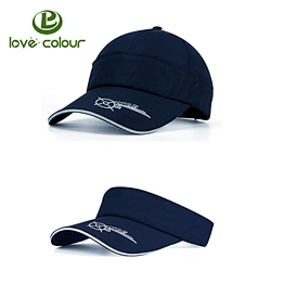 Popular custom cotton visor cap hat for men