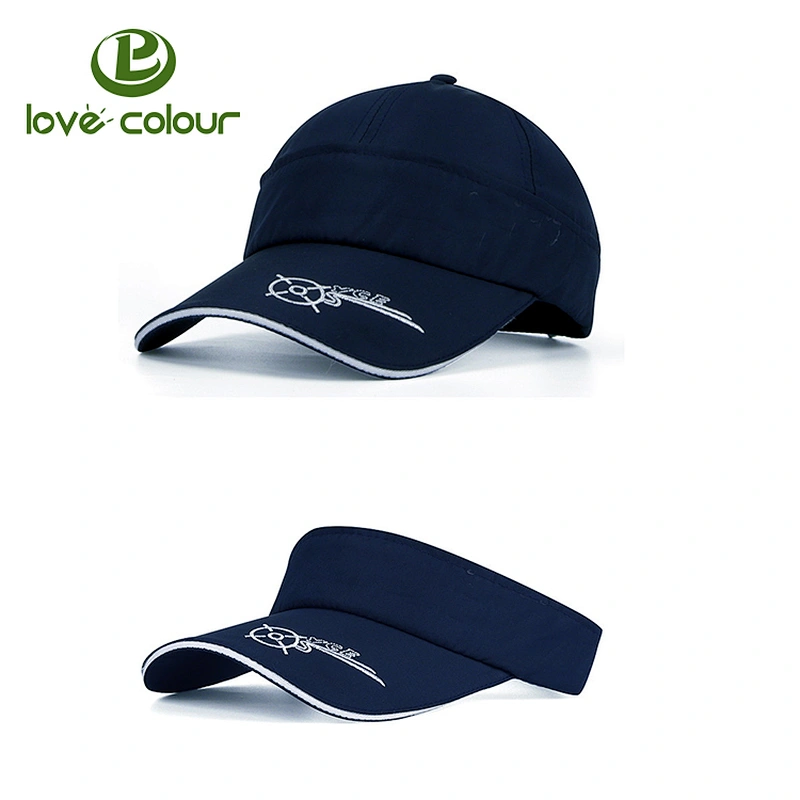 Popular custom cotton visor cap hat for men