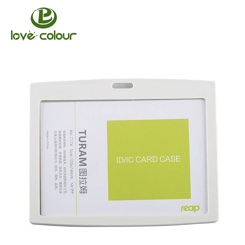 Popular custom color hard plastic id card holder for wholesale