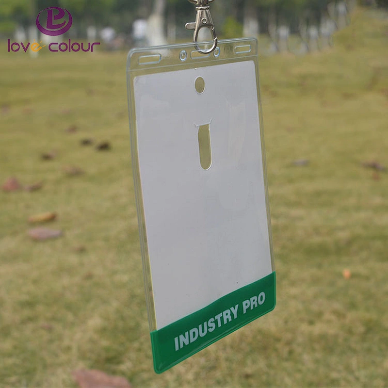 Waterproof soft plastic pvc card holder with custom slots binder ring holes