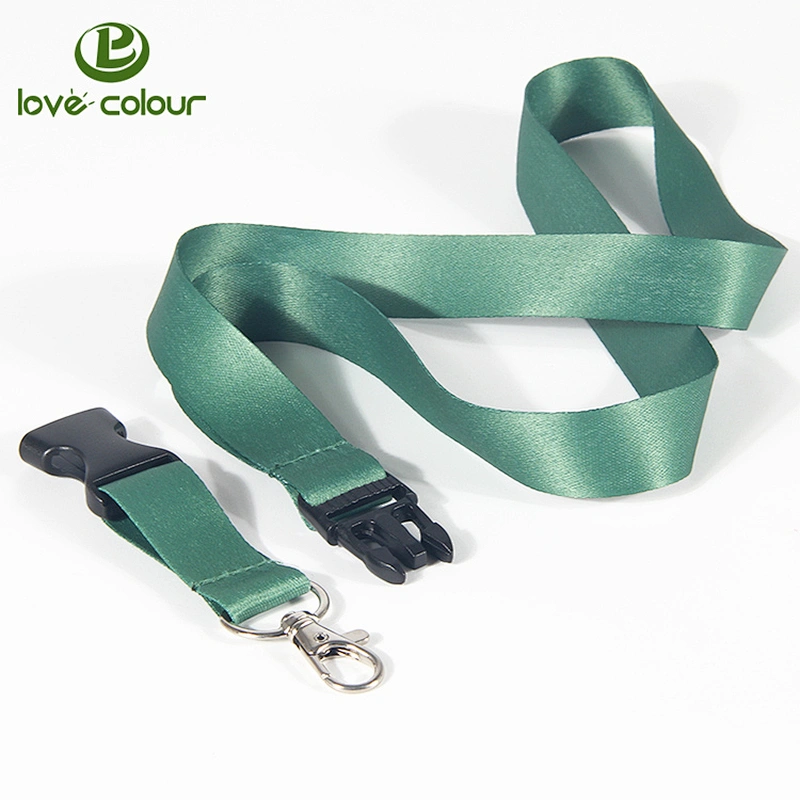 Custom Sublimation Green Lanyards With Breakaway Buckle