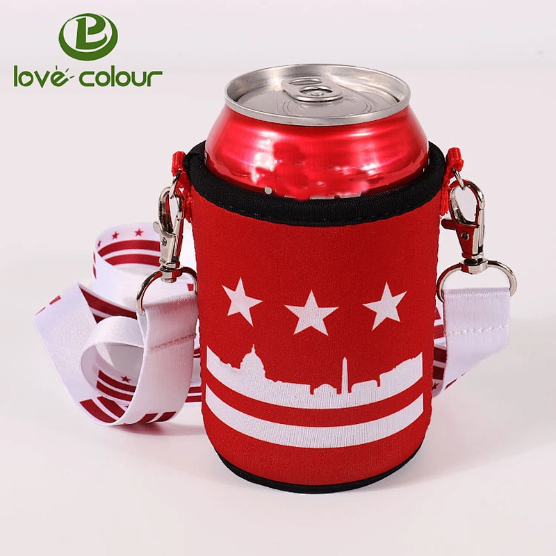 Custom Insulated can cooers stubby holder full color neoprene coolies sleeve in purple