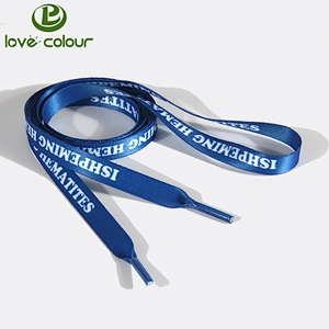 Printing Letter Polyester Material Custom Printed Fashion Sports Shoelaces