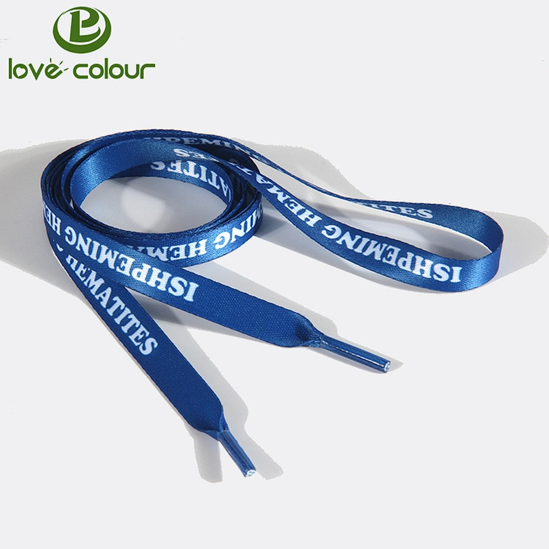 Printing Letter Polyester Material Custom Printed Fashion Sports Shoelaces
