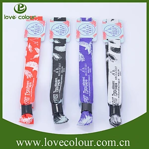 High quality polyester custom popular active rfid woven wristband