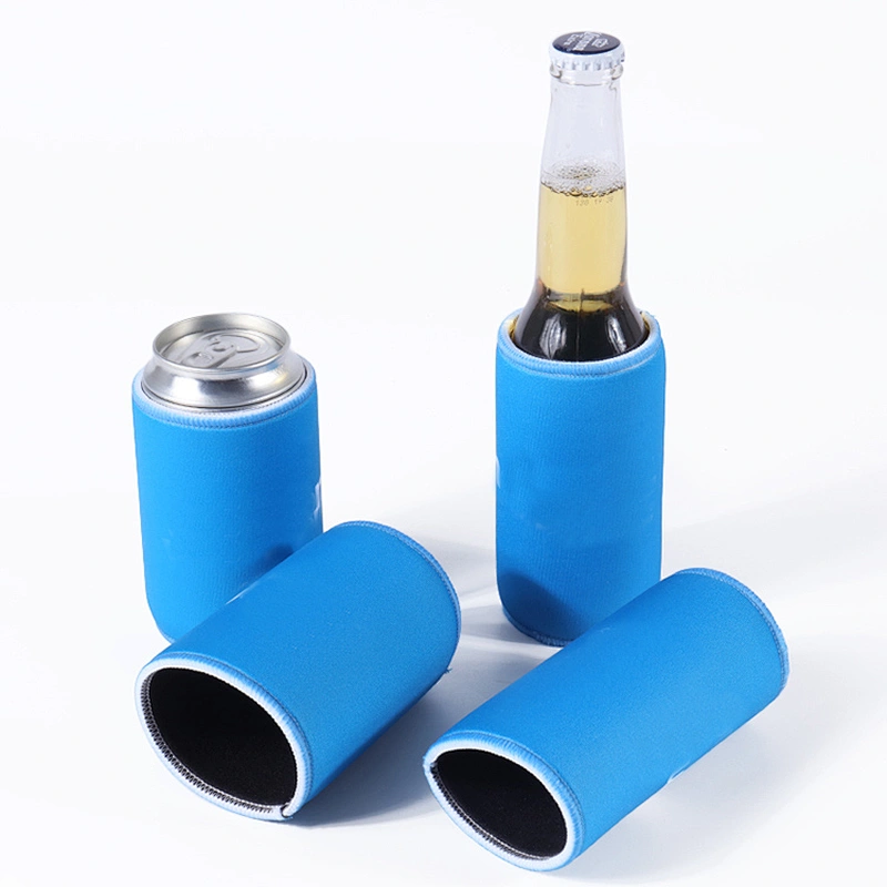Custom Promotional 500ml Blue Neoprene beer Bottle and Can Cooler