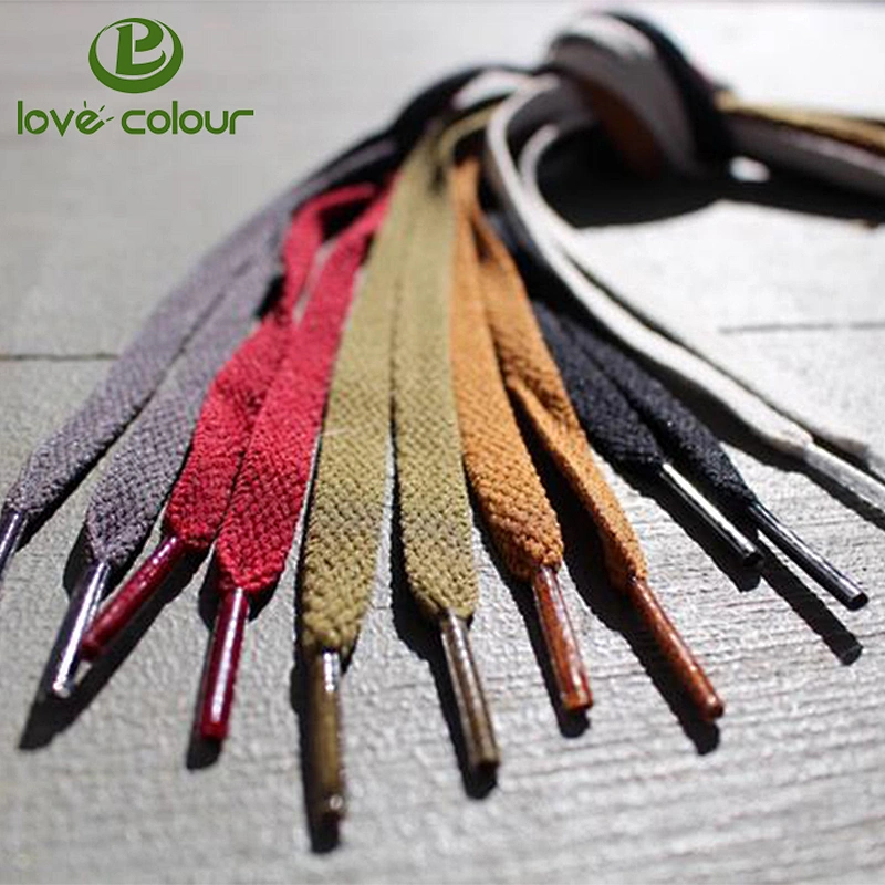 Custom Color Shoelace Printing Logo Shoelaces Flat Style Shoe Lace