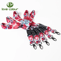 Hot sale popular lovecolour factory custom logo polyester strap lanyards for company activities
