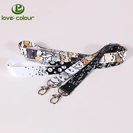New custom attractive nice cartoon lanyard with metal hook