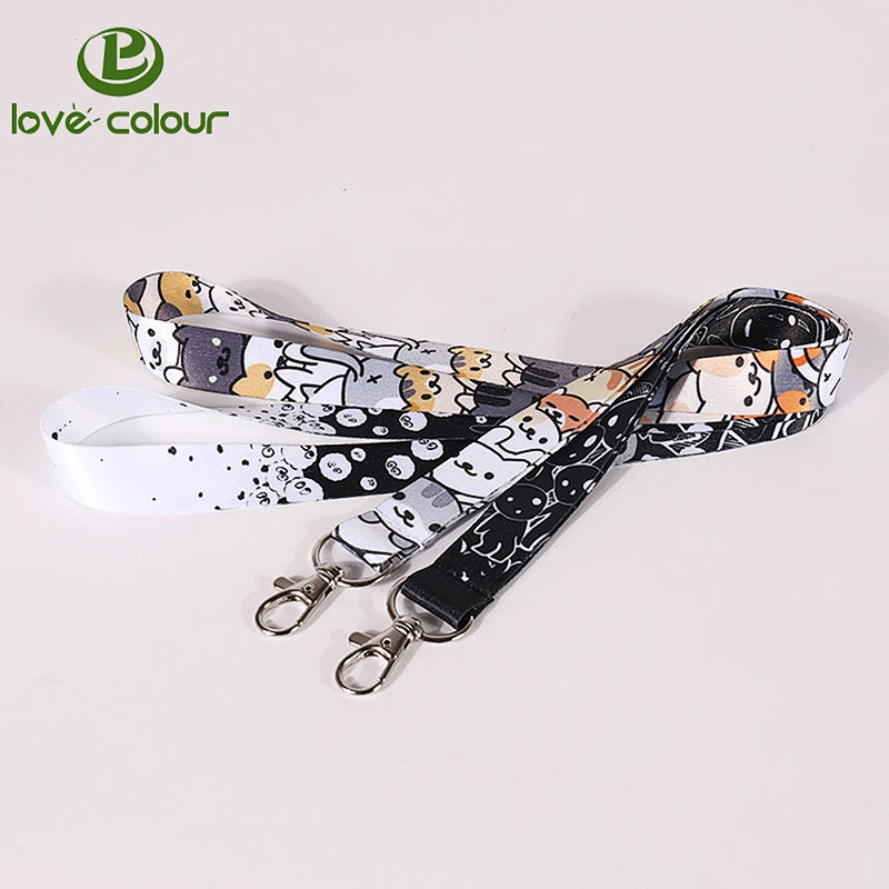 New custom attractive nice cartoon lanyard with metal hook
