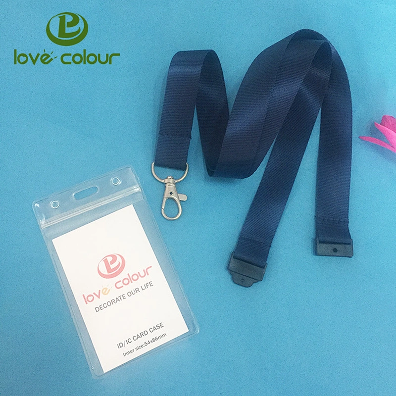 Fashion polyester printing lanyard with id card for travel