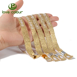 Professional factory direct sale custom polyester woven wristband for festival