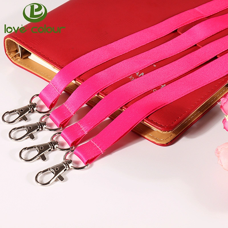 Custom polyester blank lanyard strap with metal hook for wholesale