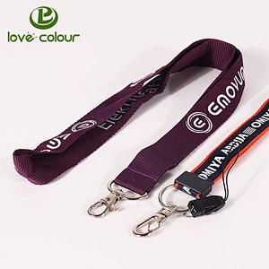 Custom Polyester Blue Neck Lanyard Strap Keychain