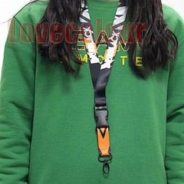 Custom heat transfer sublimation ribbon printed soft polyester lanyard strap and id card