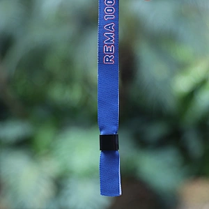 Custom promotional woven wristband embroidered Handmade fabric bracelets