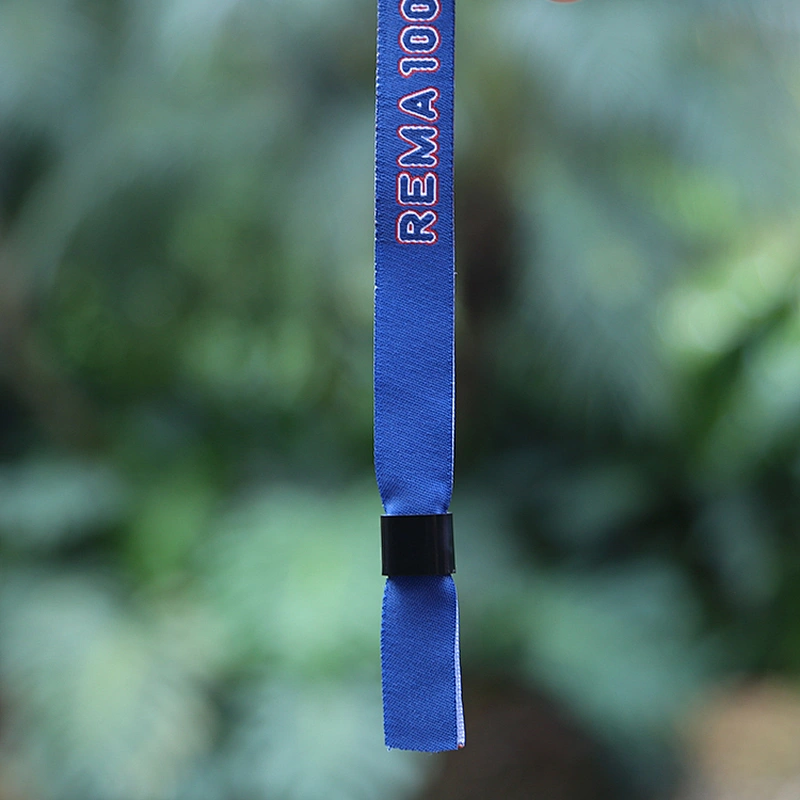 Custom promotional woven wristband embroidered Handmade fabric bracelets