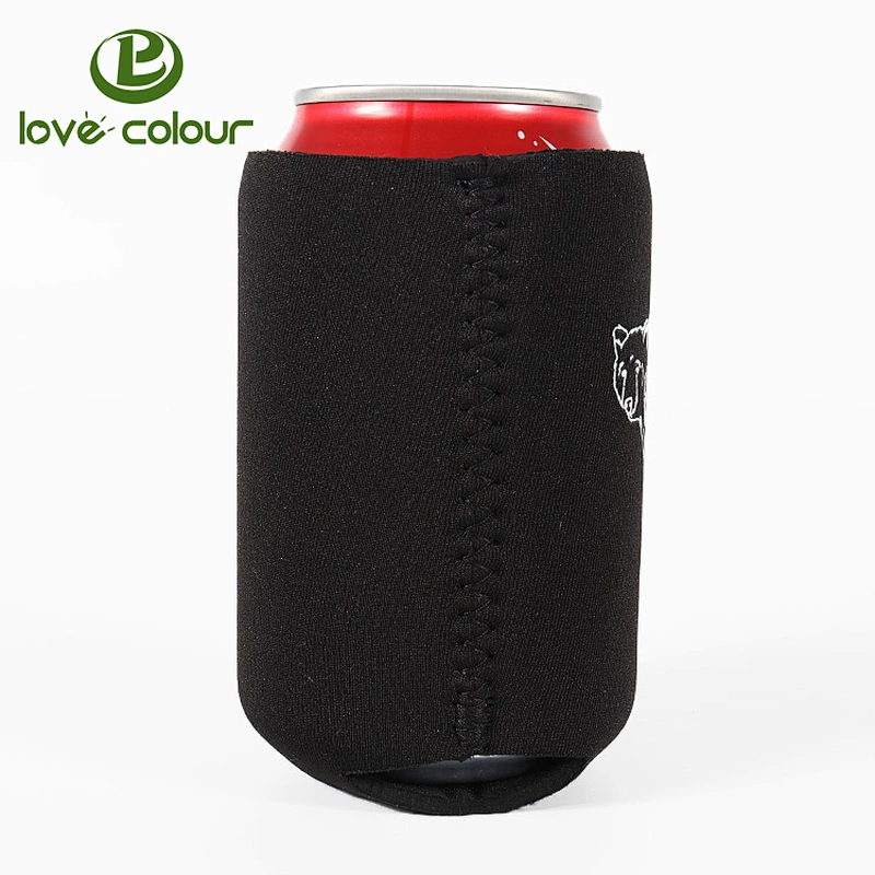 Custom neoprene beer cover black can cooler stubbies sleeve