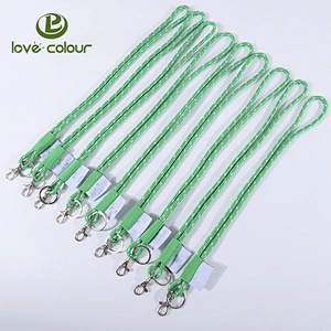 Polyester jacquard cord lanyard round woven neck rope