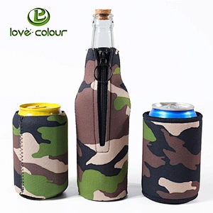 Custom Neoprene Full Color Beer Can Bottle Cooler Sleeve Cover Bag