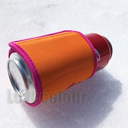 Custom orange color neoprene printing stubby holder beer can sleeve