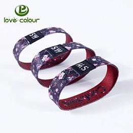 Design sport event elastic custom fabric wristband with printing logo