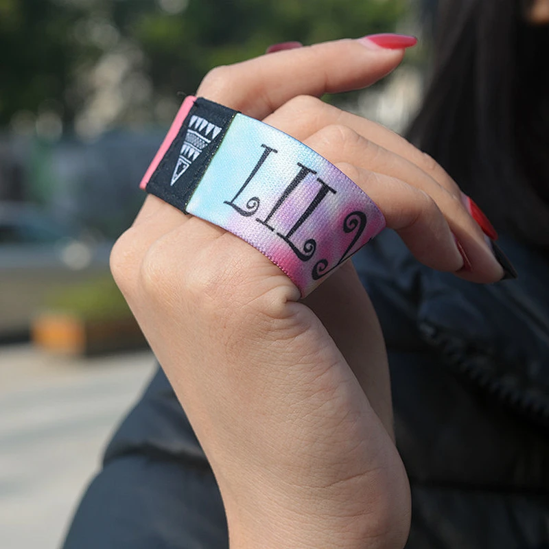 New style Custom Made Elastic Polyester Event Wristband