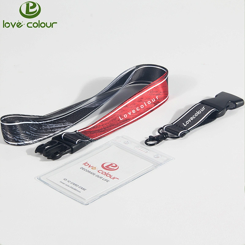 Promotional items ID card holder polyester keychain strap custom lanyard