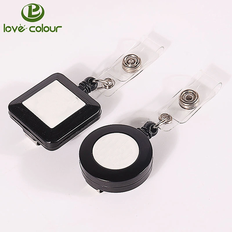 Custom cheap diy retractable metal and plastic badge reel