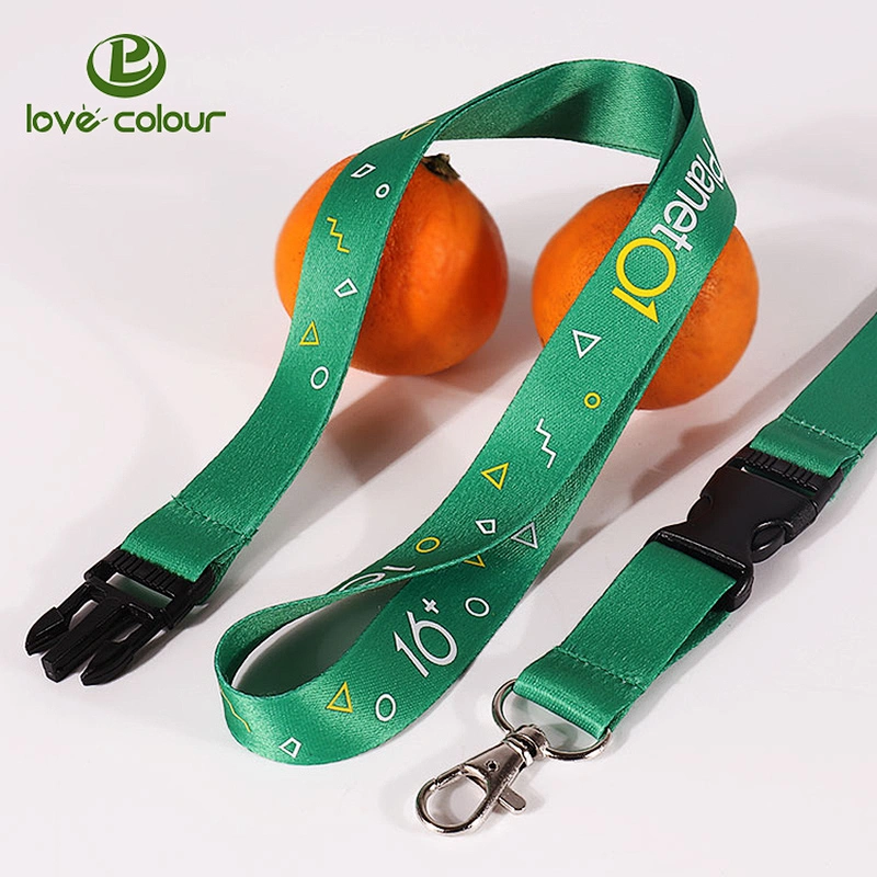 Custom fashion polyester ribbon lanyard strap