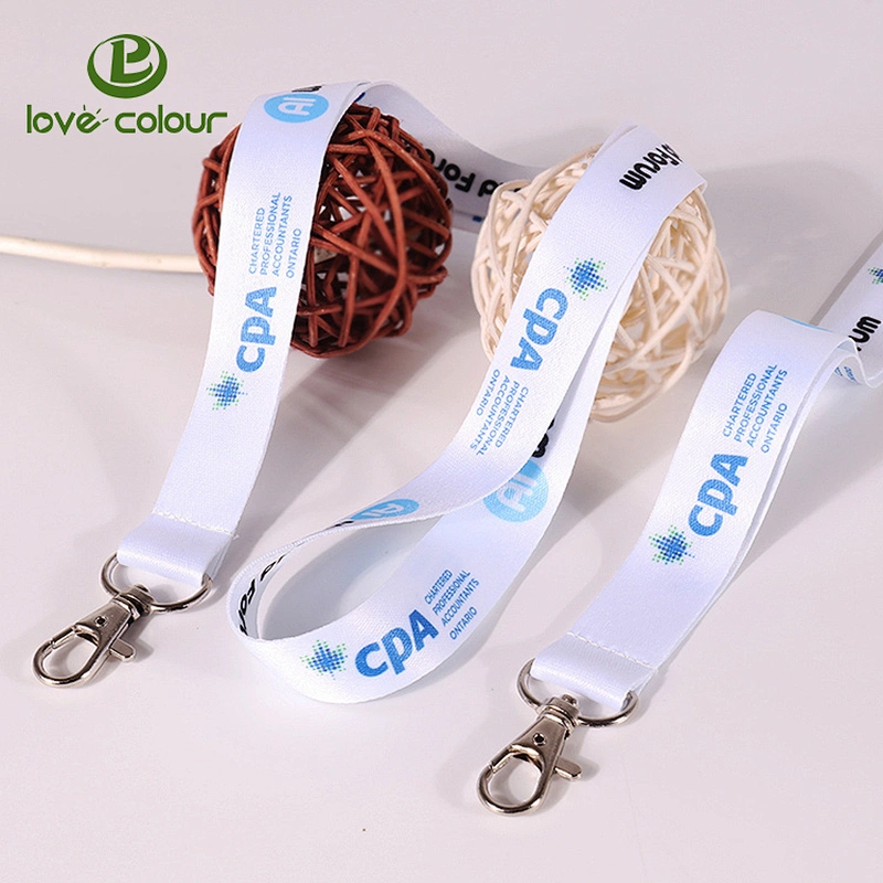 Custom polyester neck sublimation lanyards strap no minimum order