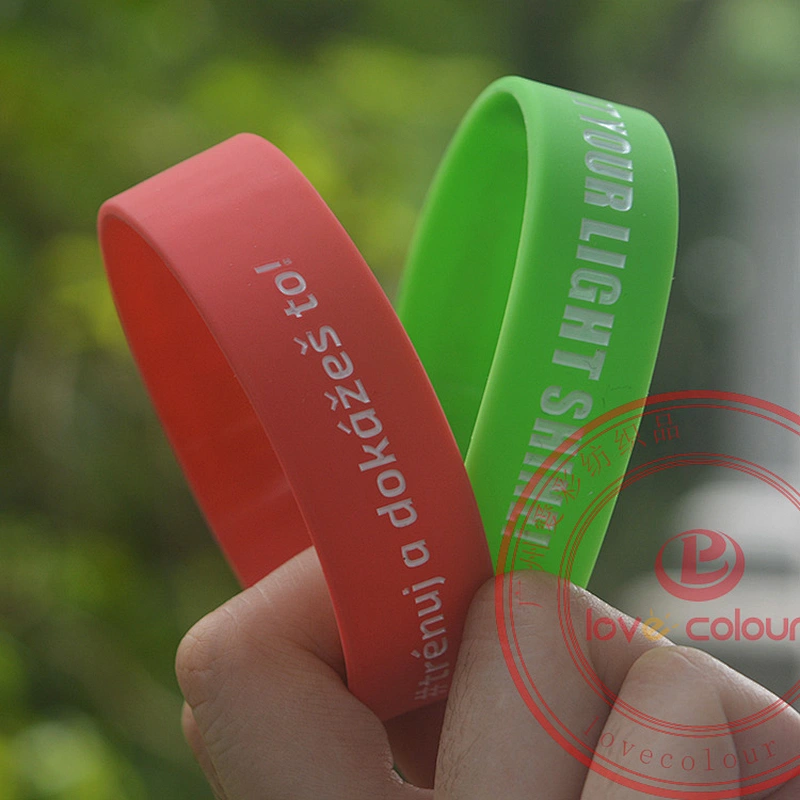 Custom 12 Colours Silicone Rubber Bracelet Wrist Band/Kids Rubber Wristband