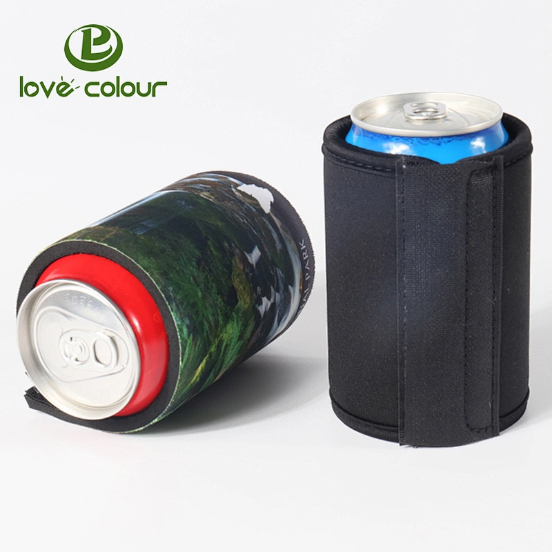 Festival custom printed logo neoprene can cooler