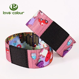 Custom elastic fabric wristband for festival activity