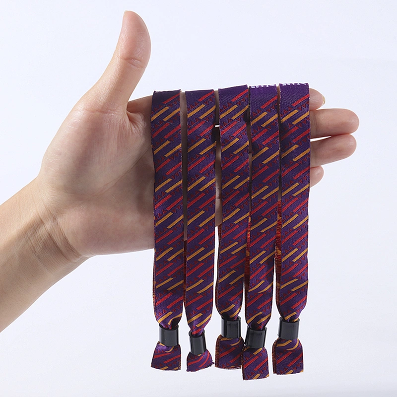 Wholesale Fabric Wrist Band Polyester Festival Wristband Custom