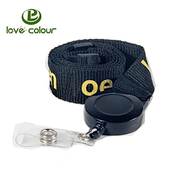 Office Name Card Lanyard with Retractable ID Holder Clip Badge Reel
