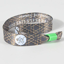 Hot sale custom printed adjustable festival entrance ticket fabric wristbands