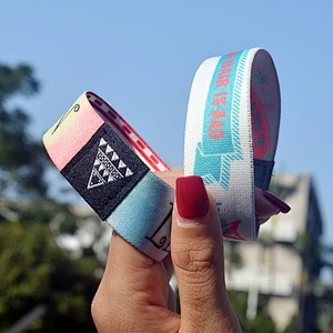 Guangzhou supplier New Custom Elastic Polyester Material Wristband For Sport Event