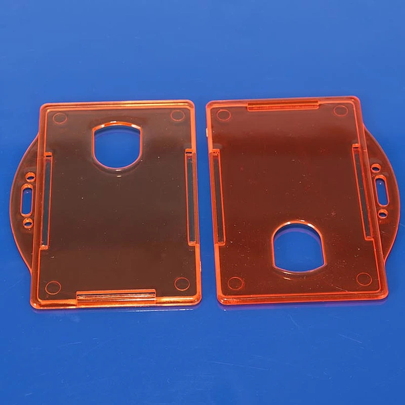 Custom hot sale china wholesale plastic double side id card holders