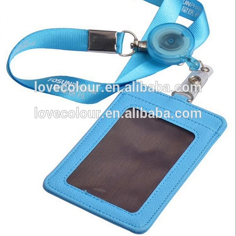 Promotion polyester custom id badge reel lanyards