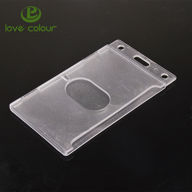 Factory sale new custom transparent hard plastic ID card holder