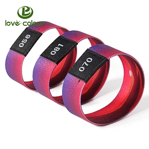 Custom Sublimation Full Color Festival Bracelet Event Elastic Fabric Wristband