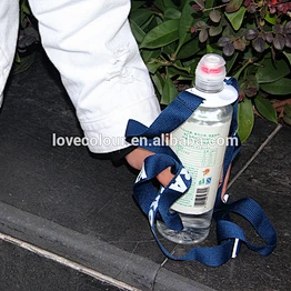 Cute functional polyester lanyard water bottle carrying strap