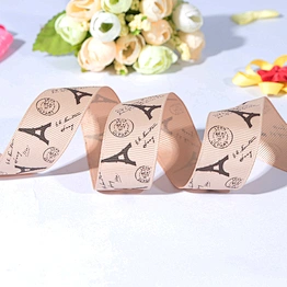 Custom polyester printed grosgrain hair bows ribbon