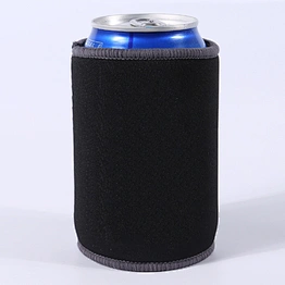 Black Beer Can Neoprene Coolers Blank Can Cooler Insulator Sleeve Bags