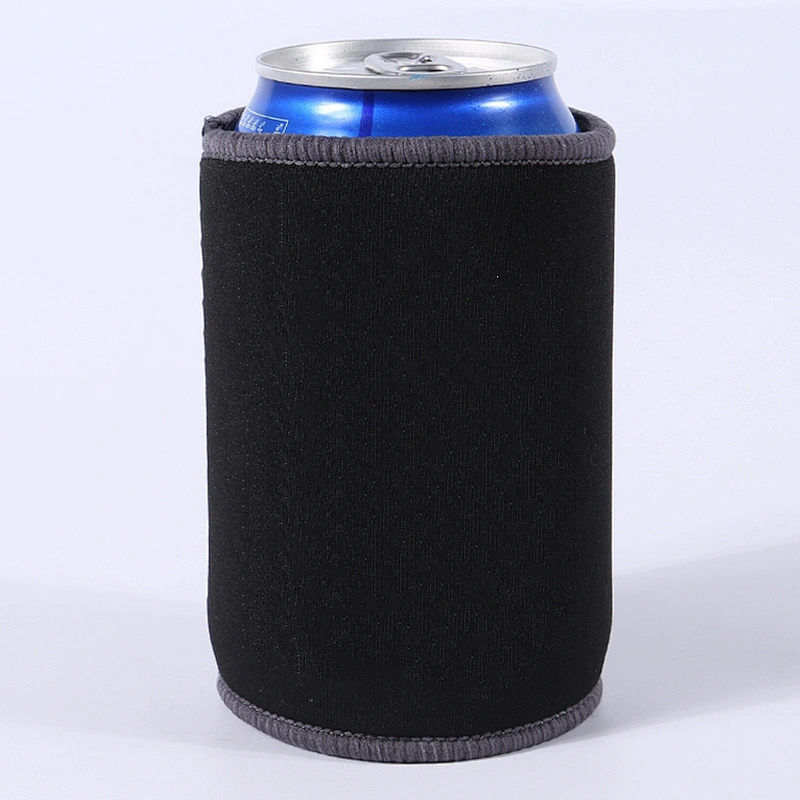 Black Beer Can Neoprene Coolers Blank Can Cooler Insulator Sleeve Bags