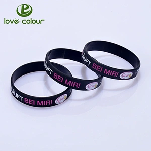 Custom Washable Extremely Durable 100% silicone rubber bracelet wrist band