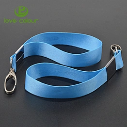 Custom polyester short carabiner key chain lanyard for wholesale