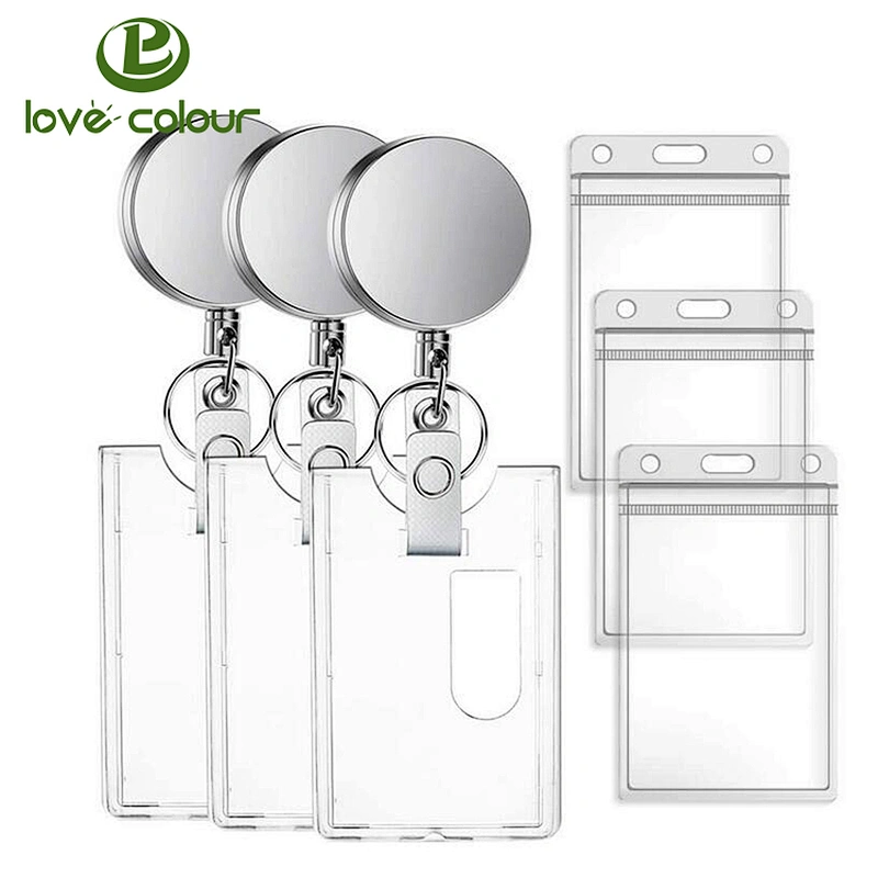 Promotional magnetic metal badge pull reels with keychain