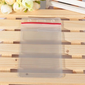 Vertical ID Badge Holders Sealable Waterproof Transparent Plastic Card Holder